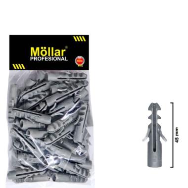 MOLLAR 93-131 Angkur Sekrup S10 50 pc Nylon Baut Tembok Lubang Dinding
