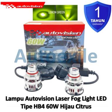 Autovision Laser Fog Light LED HB4 9006 Citrus Hijau Kekuningan Mini Green Foglamp Original Lampu Ka