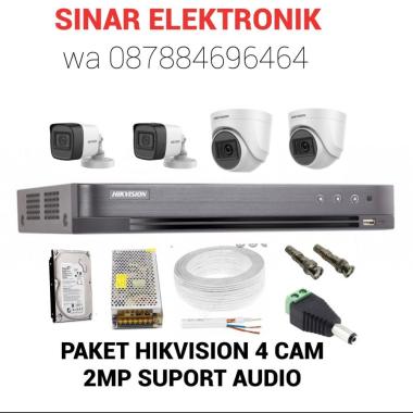 PAKET CCTV HIKVISION 4camera suport audio