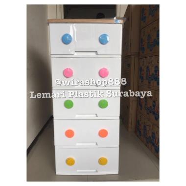 Lemari Plastik susun 5 rovega trendy