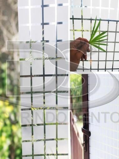 Sanblast/Sandblast/Sunblast/Stiker Kaca Pelapis Kaca Motif Kotak Kotak tipe Kape