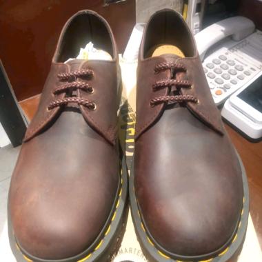 SEPATU DOCMART DR MARTENS 1461 CHESTNUT BROWN SIZE 41 NEW ORIGINAL