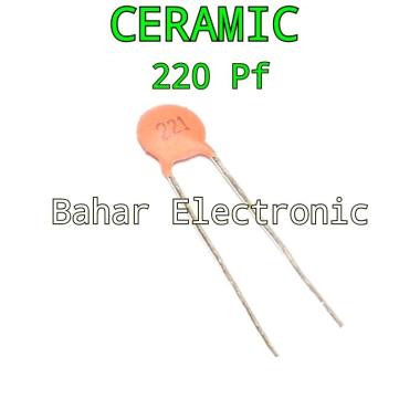 8pcs Kapasitor Keramik 221 220pF 50V
