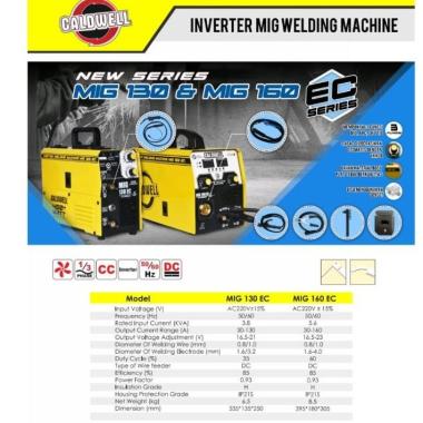 MESIN LAS CALDWELL MIG 130 EC - TRAFO LAS INVERTER CALDWELL MIG 130EC