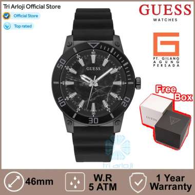 GUESS Watches GUESS GW0420G3 Original QUARTZ Jam Tangan Pria Analog Black Rubber