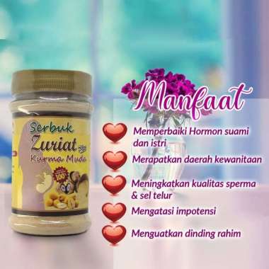 serbuk zuriat plus kurma muda 100 gr - serbuk zuriat promil kurma muda