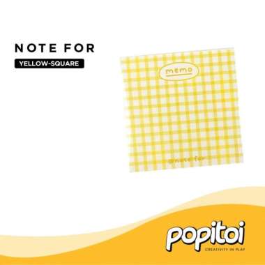 Note For Sticky Memo Pad Notes (100 pcs) Mini Catatan Kecil Motif Lucu YELLOW SQUARE