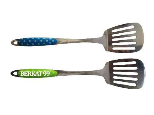 SPATULA / SUSUK / SODET / SUTIL STAINLESS TEBAL LUBANG POLKADOT