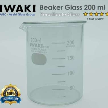 Iwaki Beaker Glass Low Form/ Gelas Kimia / Gelas Takar - 200 ml