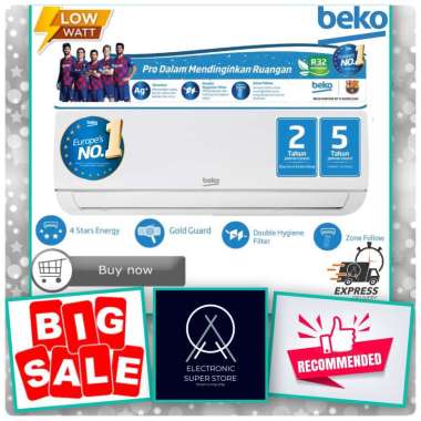 AC BEKO STANDARD 1 PK BSFSA090 R32 SUPER JET COOLING I-FEEL TECHNOLOGY LOW WATT AC 1PK BEKO
