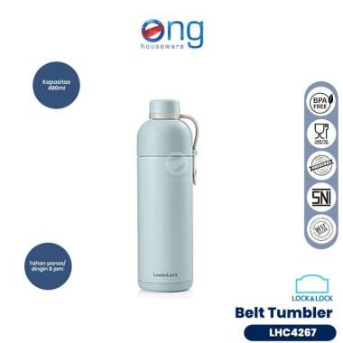 Lock n Lock Belt Botol Air Minum Thermos Termos Tumbler Belt Vacum Flask 490ML Hot & Cool Panas Ding