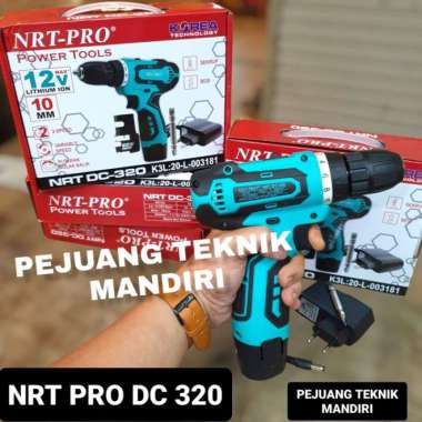 MESIN BOR CORDLESS NRT PRO DC 320 12V / CORDLESS DRILL NRT PRO DC320