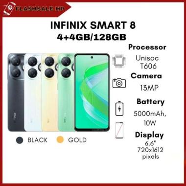 Infinix Smart 8 RAM 4/128 GB GARANSI RESMI INFINIX 4/128 GB Timber Black
