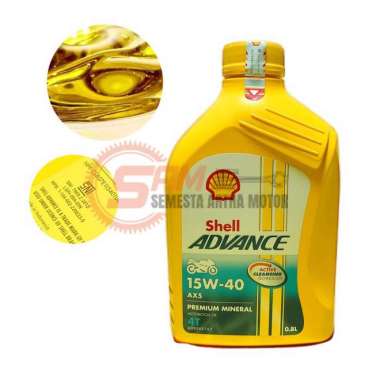 Oli Shell Advance AX5 15w40 800ml Premium Mineral Motor Supra MX Bebek
