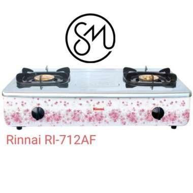 Kompor Gas Rinnai RI-712AF Jumbo 2 tungku Flower bunga 712 AF