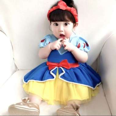BAJU SNOW WHITE KOSTUM SNOW WHITE BABY DRESS SNOW WHITE -