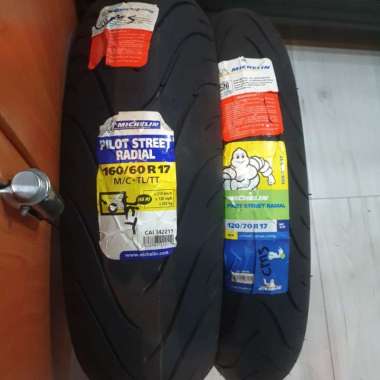 Ban michelin pilot street radial 120/70-17 dan 160/60-17 belakang