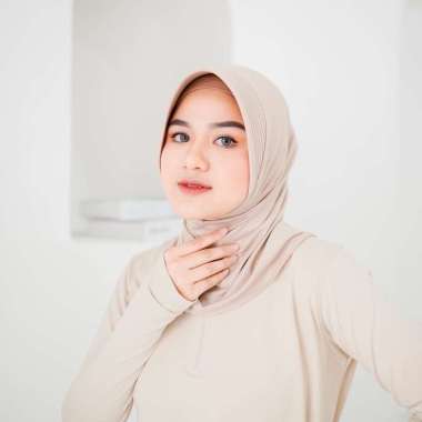 Hijab Bergo Sport Olahraga Putih