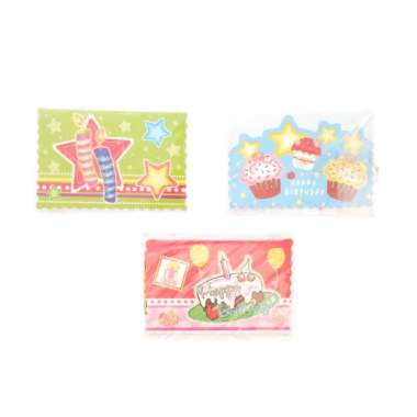 Kartu Ucapan Selamat Ulang Tahun Hati Kue Lilin Birthday Card - 1 Buah