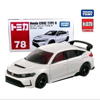 TOMICA HONDA CIVIC TYPE R WHITE #78 TAKARA TOMY DIECAST MOBIL HATCHBACK CITY CAR PUTIH KADO MAINAN A