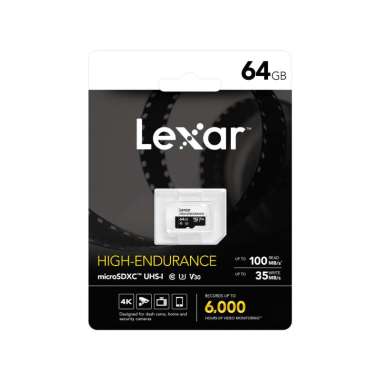 Lexar High Endurance Micro SD Card 64Gb For CCTV / DashCam