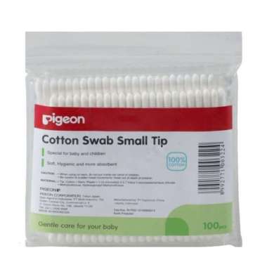 Pigeon Cotton Swab 100's Small Tip / Cotton Bud Pembersih Telinga