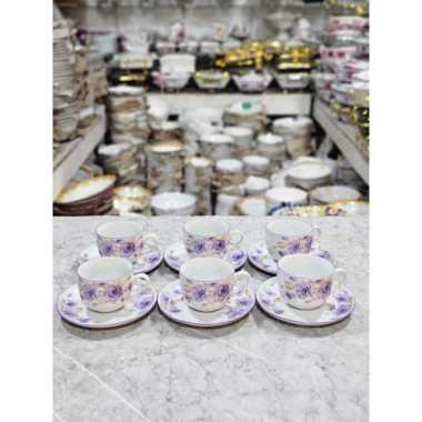 Cangkir keramik set /gelas keramik cangkir warna hijau pink merah ungu biru