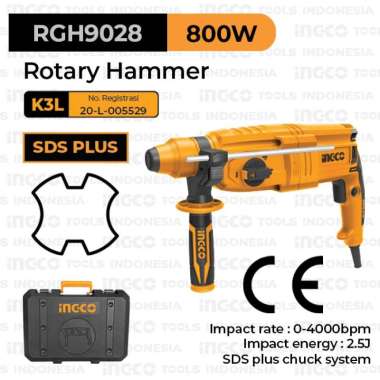 INGCO RGH9028 ROTARY HAMMER DRILL INGCO RGH9028 MESIN BOR BETON INGCO INDUSTRIAL GRADE
