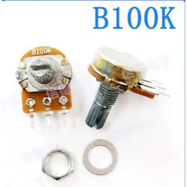 potentio B1K- B100K 1M 3-pin - shaft 15mm amplifier volume adjustable single potentiometer B100K