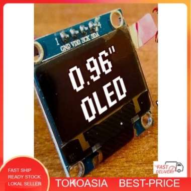 (Warna Biru) 0.96 inch OLED Display 0.96" , I2C , 4-Pin