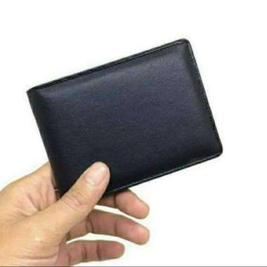 VERISH Dompet kulit Pria 100% ORIGINAL Model Mini Simpel Hitam