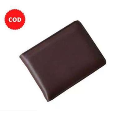 VERISH Dompet kulit Pria 100% ORIGINAL Model Mini Simpel Coklat