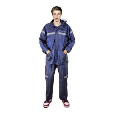 Jas Hujan Rosida Jaket Celana Dewasa R888 Bahan Karet PVC Tebal XL