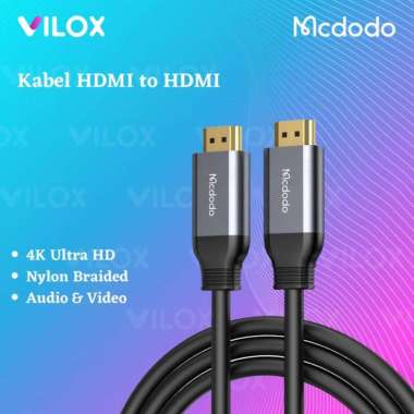 mcdodo kabel HD cable hdmi to hdmi 4k laptop audio tv 2Meter original 300cm plastik