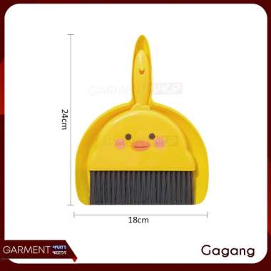 Sapu Pengki Mini Pembersih Debu Meja Mobil Karakter Baby Cleaning Broom Set Cikrak Dustpan GAGANG