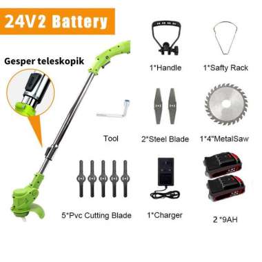 12V24V188V Mesin potong rumput b 24V +2 Baterai