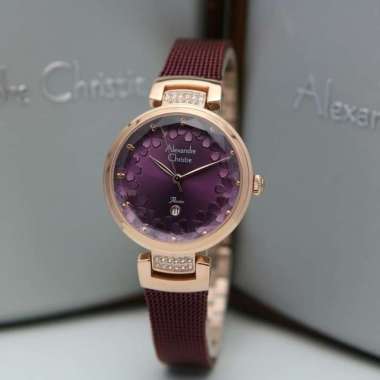 Jam Tangan Wanita Alexandre Christie AC2756 AC 2756 Purple Original Garansi Resmi 1 Tahun