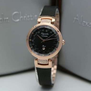 Jam Tangan Wanita Alexandre Christie AC2756 AC 2756 Rosegold Black Original Garansi Resmi 1 Tahun