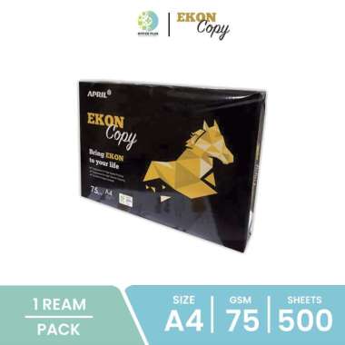 Ekon Copy Paper Kertas HVS A4 75 gsm Ecer 1 Rim 500 Lembar