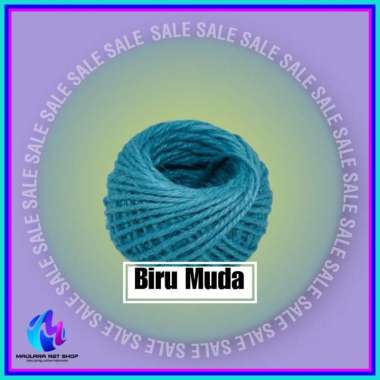 tali rami / tali benang goni vintage / tali goni warna warni Biru Muda