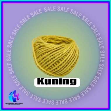 tali rami / tali benang goni vintage / tali goni warna warni Kuning