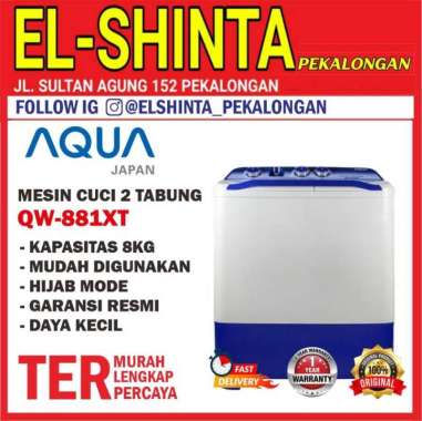 MESIN CUCI AQUA QW-881XT 8KG
