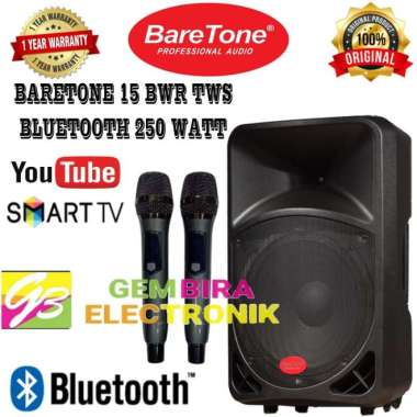 Speaker Aktif Portable Baretone 15 bwr Bluetooth Original meeting BWR Multicolor