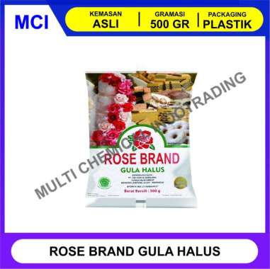 GULA HALUS TEPUNG GULA ROSE BRAND 500 GR - 1 DUS 20 PCS