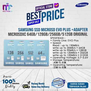 Samsung SSD MicroSD EVO Plus +Adapter microSDXC 64GB/128GB/256GB/512GB 128GB