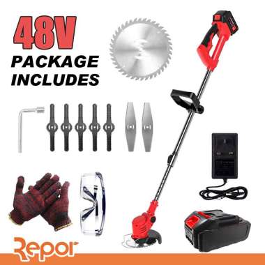 Mesin Potong Rumput 48 Volt Mesin 48v merah