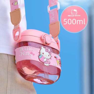 BOTOL MINUM SEDOTAN ANAK BENTUK DONAT TRITAN KARAKTER DISNEY SANRIO -LORENA Hello Kitty