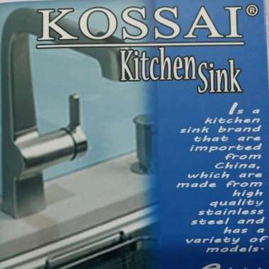 Kitchen Sink Kossai K12050B, Bak Cuci Piring 2 Lubang Dalam Stainless New