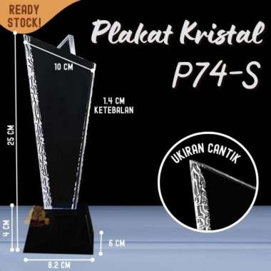 P74-S Plakat Ukir BINTANG kristal Trophy Crystal kaca Piala kejuaraan