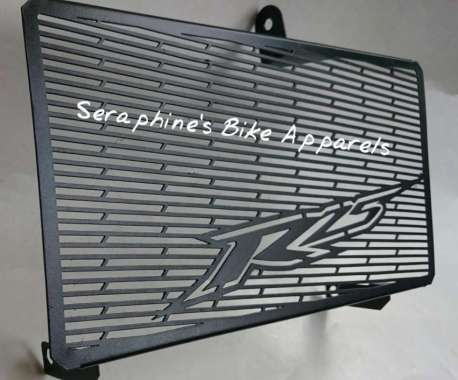 COVER RADIATOR STAINLESS STEEL LASER CUTTING CNC BLACK - YAMAHA R25 Hitam